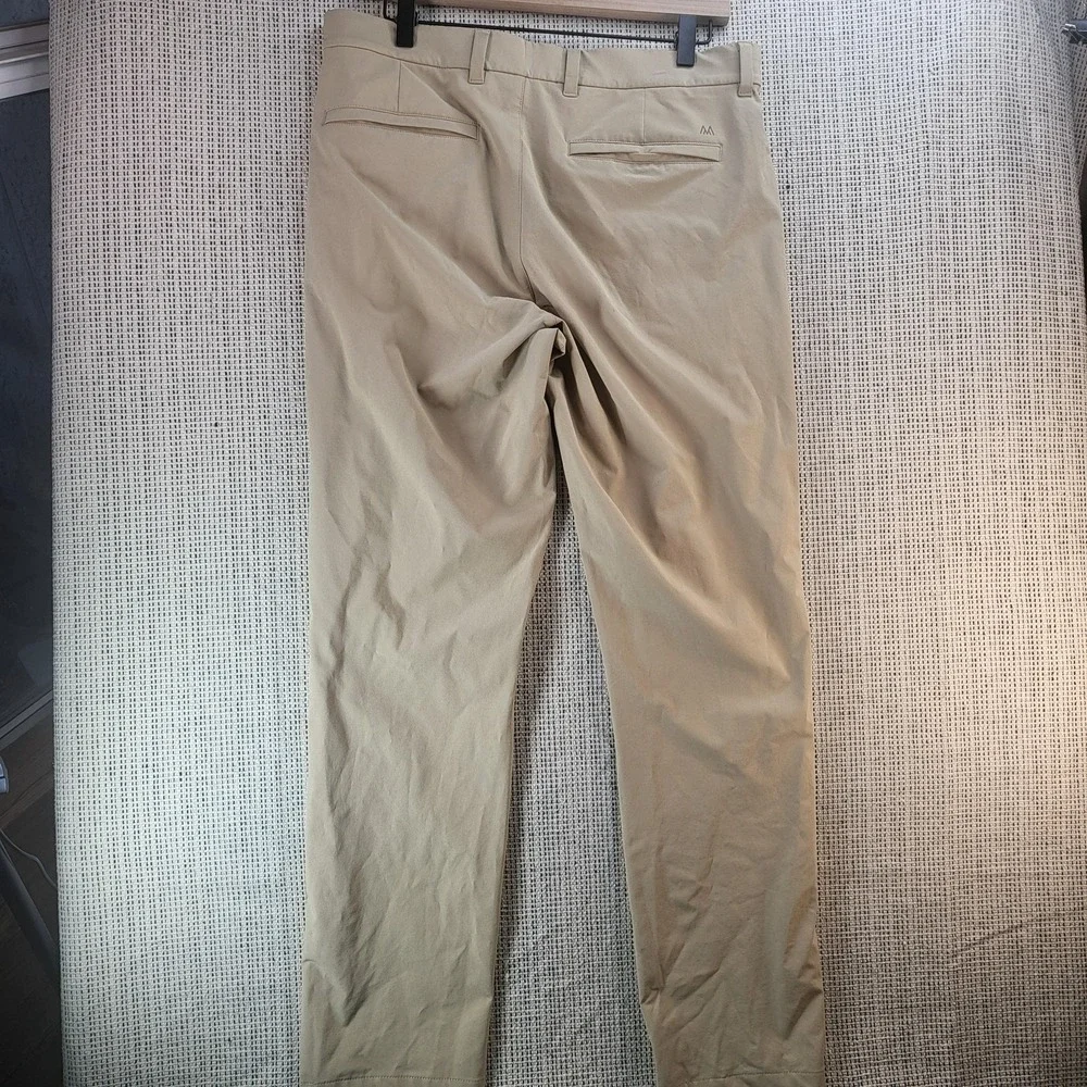 Mizzen+Main Pants Mens 32x32 Khaki Helmsman Slim Performance Stretch‎ Chino Golf